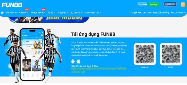 ứng dụng Fun88