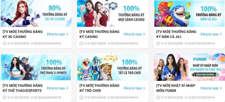 Fun88 tặng tiền thưởng miễn phí