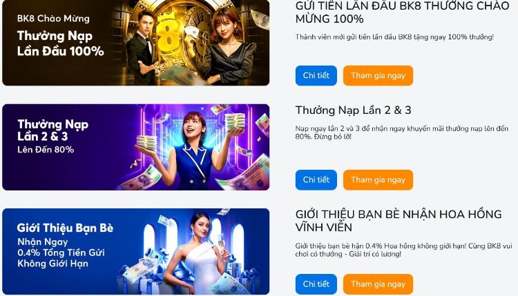 Bk8 tặng tiền thưởng miễn phí
