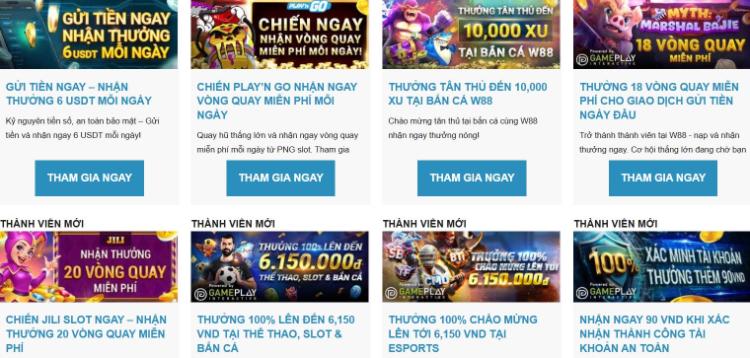 W88 tặng thưởng miễn phí